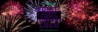 Black 3d Happy New Year Tajuk Twitter template