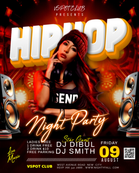 Copy of Black 3d Hiphop Theme Club Party Festival Hip Hop Rap Music ...