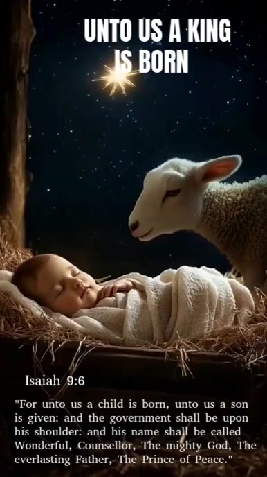 Copy of Black 3d Jesus Birth Video Template Instagram Story | PosterMyWall