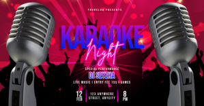 Negro Black 3d Karaoke Night Gambar Bersama Facebook Facebook Shared Image Template
