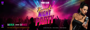 Black 3d Karaoke Night Party Tajuk Twitter Twitter-Kopfzeile template