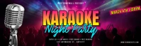 Black 3d Karaoke Night Party Tajuk Twitter template