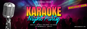 Black 3d Karaoke Night Party Tajuk Twitter template