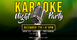 Black 3d Karaoke Party Iklan Facebook template