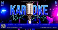 Black 3d Karaoke Party Iklan Facebook template