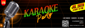 Black 3d Karaoke Party Tajuk Twitter Twitter-Kopfzeile template