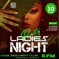 Black 3d Ladies Night  Instagram Post template