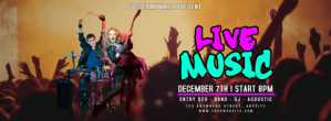 Black 3d Live Music Foto Sampul Facebook template