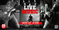 Black 3d Live Music Gambar Bersama Facebook template
