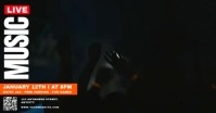 Black 3d Live Music Gambar Bersama Facebook template