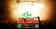Black 3d Live Music Iklan Facebook template
