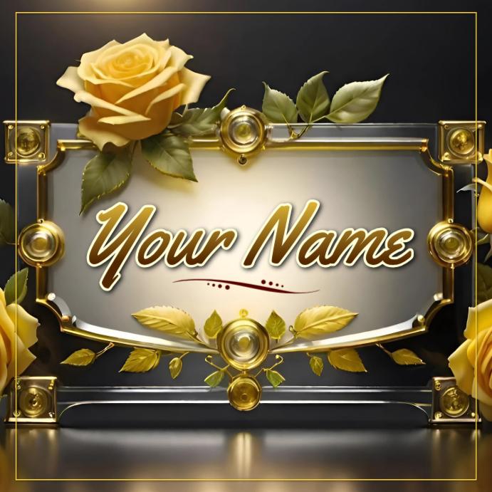 Copy of Black 3d Luxury Personalized Name Square (1:1) | PosterMyWall