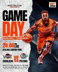 Black 3d Matchday Flyer Instagram Portrait template