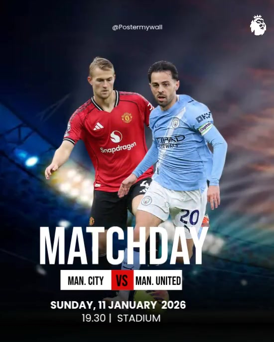 Black 3d Matchday Football Poster Instagram Portrait Template ...