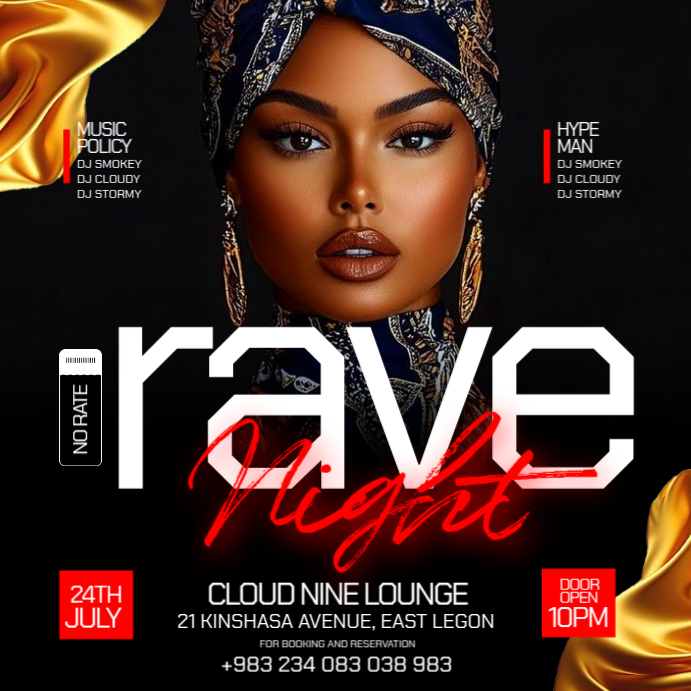 Rave Night Event Instagram Ad Template | PosterMyWall