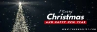 Black 3d Merry Christmas Tajuk Twitter template