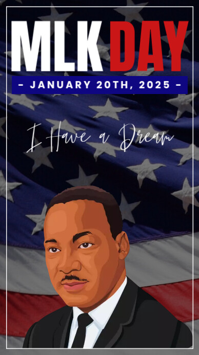 Black 3d Mlk Day Instagram Story Templat | PosterMyWall