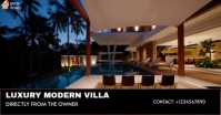Black 3d Modern Villa  Facebook Ad template