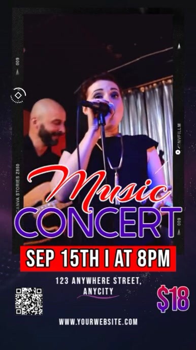 Black 3d Music Concert Reel Instagram Template | PosterMyWall