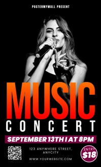 Black 3d Music Concert Us Legal template