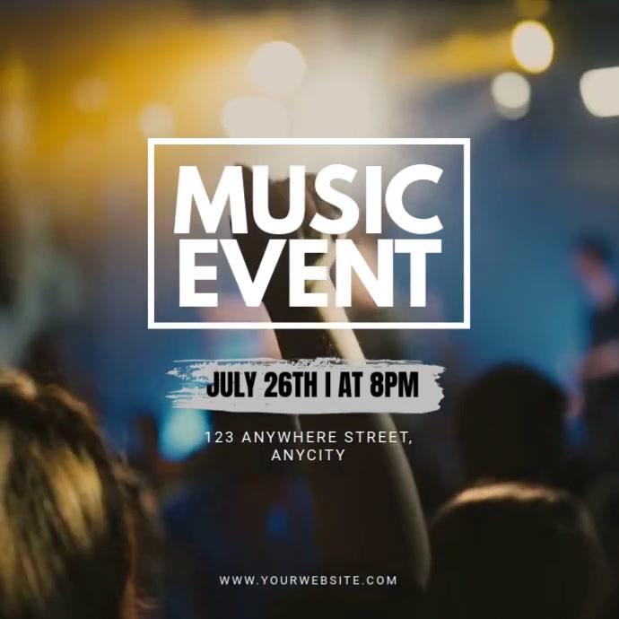 Black 3d Music Event Pos Instagram template