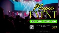 Black 3d Music Event  Pos Twitter template