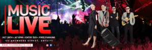 Black 3d Music Live Tajuk Twitter template