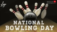 Black 3d National Bowling Day Digital Display (16:9) template