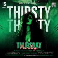 Black 3d Party Flyer Logo template