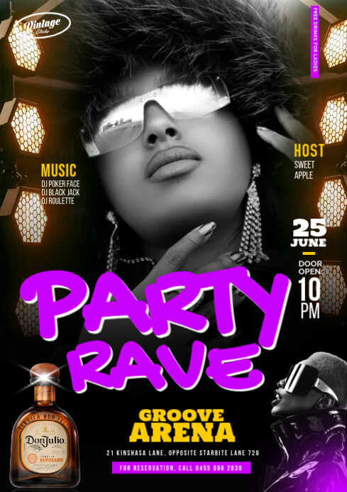 Japanese Rave Flyer Black 3d Party Rave Club Event Flyer A4 Template | PosterMyWall