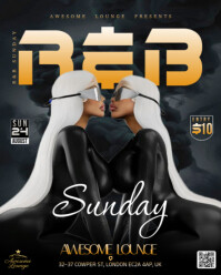 Black 3d Party Template  Instagram Portrait