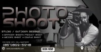 Black 3d Photo Shoot Services  Facebook Event Cover template