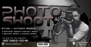 Czarny Photo Shoot Promotion Facebook begivenhed cover Template