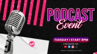Black 3d Podcast Event Pos Twitter template