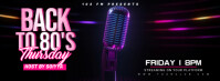 Black 3d Radio Show Foto Sampul Facebook template