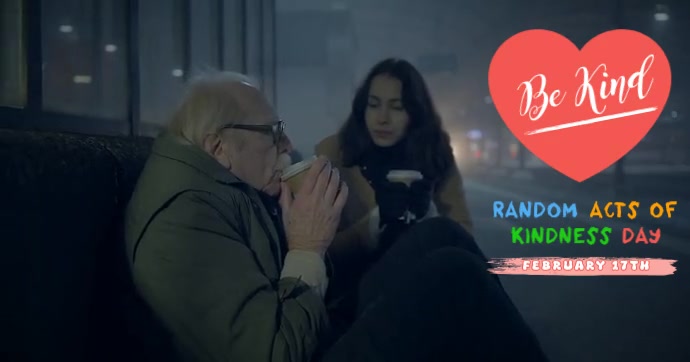 Black 3d Random Acts Of Kindness Day Gambar Bersama Facebook template