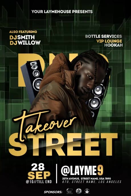 Instagram Rapper Posters Black 3d Rap Party Video Poster Template | PosterMyWall