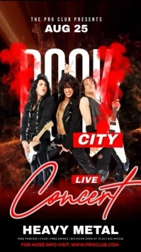 Black 3d Rock Concert Instagram Story template