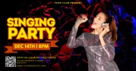 Black 3d Singing Party Iklan Facebook template