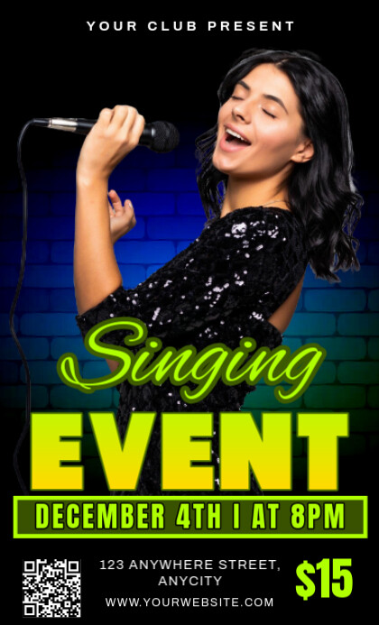 Black 3d Singing Party Legal As Template | PosterMyWall