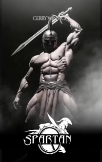 Black 3d Spartan Kindle/book Covers template