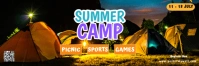 Black 3d Summer Camp Tajuk Twitter template
