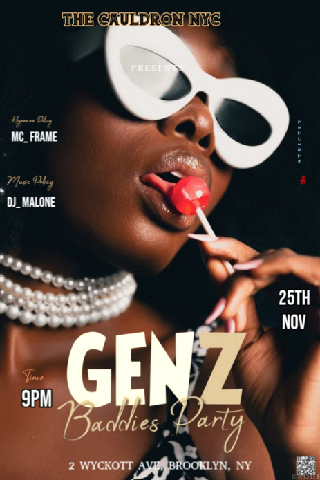 Black 3d This Image Is A Dark, Stylish, And Playful Nightlife Flyer/poster Advertising A Generation Pinterest Graphic template
