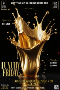 Black 3d This Image Is A Sleek And High-end Poster Design Template For A "luxury Friday" Event Pinte