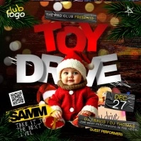 Black 3d Toy Drive Instagram Post Instagram-opslag template