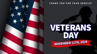 Black 3d Veteran's Day Pos Twitter template