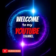 Black 3d Youtube Intro Welcome Back Template Square (1:1)