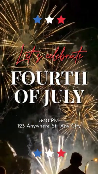 Black 4th Of July Instagram Story template