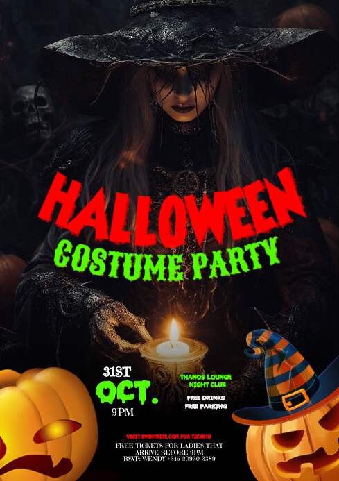 Black A4 Halloween Trick Or Treat Flyer Template | PosterMyWall