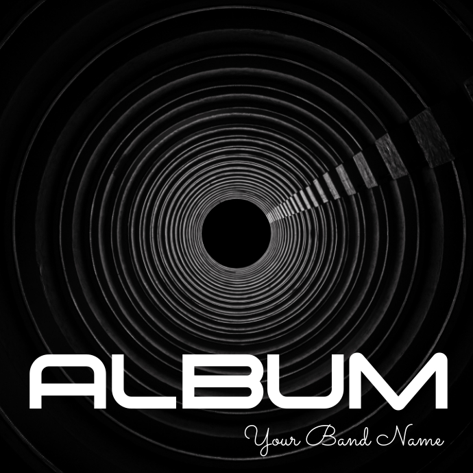 Black Abstract Album Cover Template | PosterMyWall